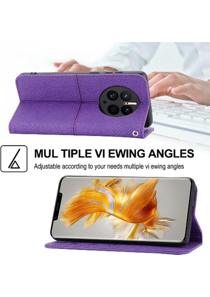 Huawei Mate 50 Pro Için Kılıf El Cüzdan Pu Deri Kapak Kredi Kartı Flip (Yurt Dışından)
