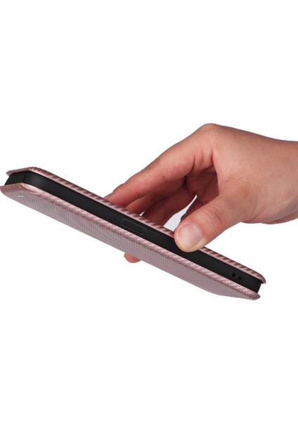 Nothing Telefon 2A Manyetik Karbon Fiber Deri Folio Flip Case (Yurt Dışından)