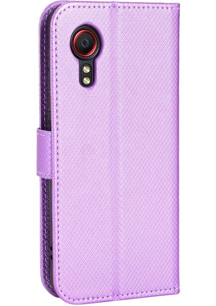 Samsung Galaxy Xcover 5 Kickstand Kart Tutucu Manyetik Cüzdan (Yurt Dışından)