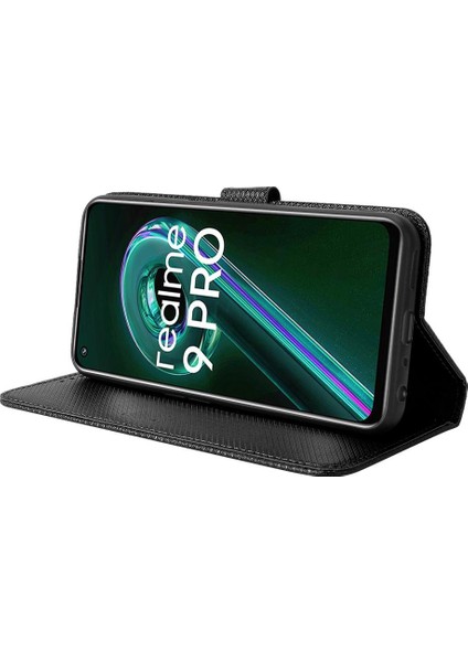 Realme 9 Pro Kickstand Kart Tutucu Manyetik Cüzdan Kapak Için Kılıf (Yurt Dışından)