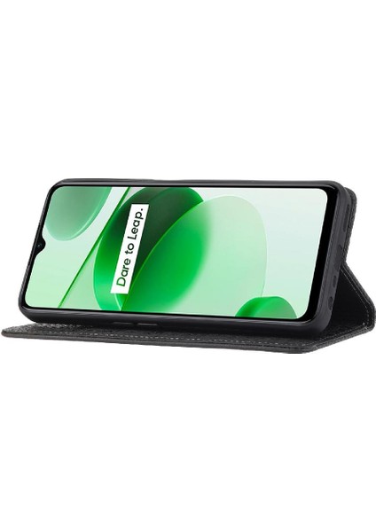 Realme C35 Kredi Kartı Tutucu Pu Deri Kapak Flip Folio Kitap Için Kılıf (Yurt Dışından) indirimleri