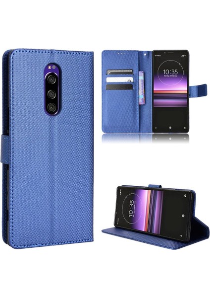 Sony Xperia 1 Kickstand Kapak Kart Tutucu Manyetik Cüzdan Için Kılıf (Yurt Dışından)