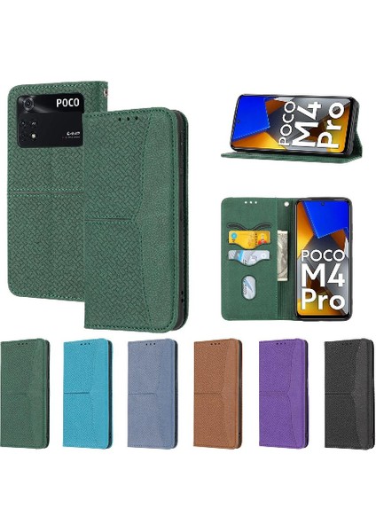 Xiaomi Poco M4 Pro 4g Flip Folio Kitap Pu Deri Kapak El Kartı (Yurt Dışından)