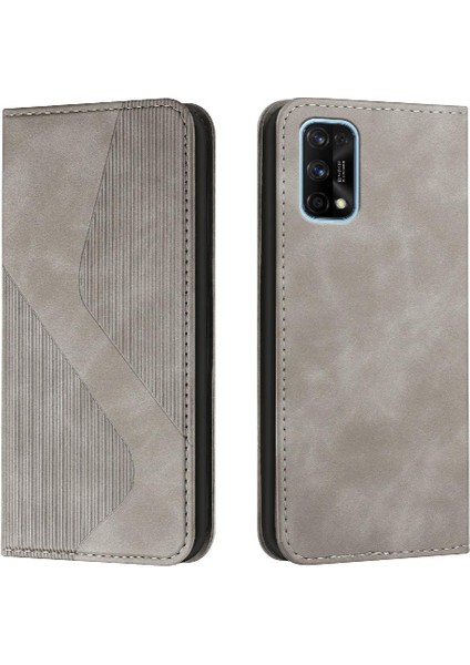 Realme 7 Pro Pu Deri Manyetik Cüzdan Için Kılıf Kickstand Kart Yuvaları Flip (Yurt Dışından)