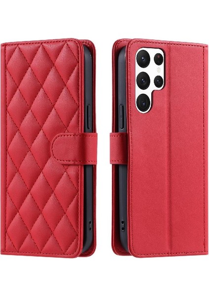 Samsung Galaxy S22 Ultra El Kayışı Flip Folio Cüzdan Için Telefon Kılıfı (Yurt Dışından)