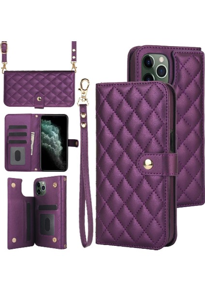 Iphone 11 Için Kılıf Pro Max Anti Hırsızlık Fırça Crossbody Tarzı ile 5 Kart (Yurt Dışından)