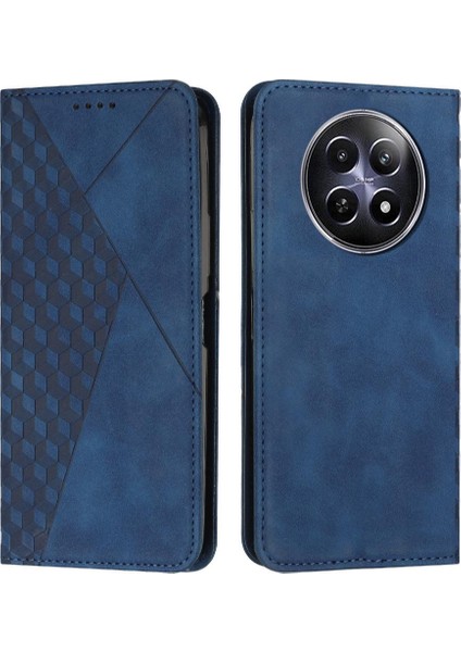 Realme 12 5g Için Kılıf Darbeye Kapak Kapak Yan Toka Pu Deri Tam (Yurt Dışından)