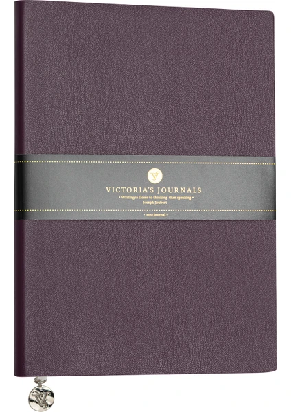 Victoria's Journals Smyth Classic Esnek Kapak Çizgili Defter, 14.8X21 cm -Mor