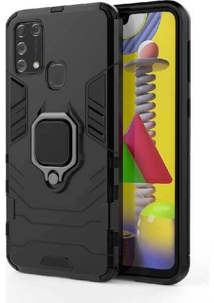 Samsung Galaxy M31 Kickstand Darbeye Kapak Için Kılıf 360 &deg; Dönen Halka (Yurt Dışından) fiyatları
