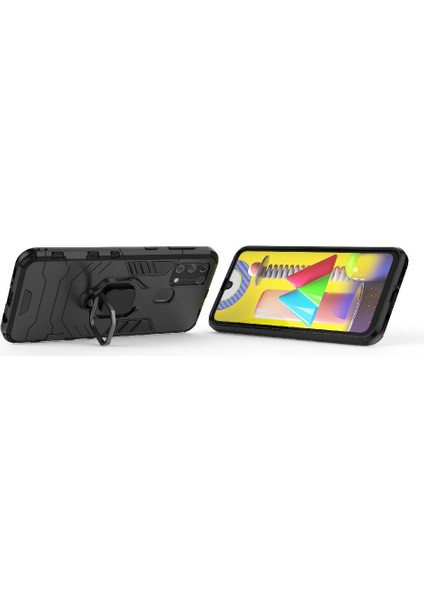 Samsung Galaxy M31 Kickstand Darbeye Kapak Için Kılıf 360 &deg; Dönen Halka (Yurt Dışından) fırsatları
