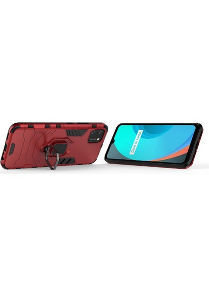 Realme C11 Için Kılıf 360 &deg; Dönen Halka Darbeye Kapak Kickstand Askeri (Yurt Dışından)