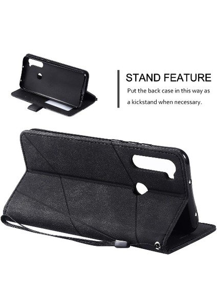 Xiaomi Redmi Not 8 Için Kılıf Manyetik Kart Tutucu Kickstand Darbeye Pu (Yurt Dışından) modelleri