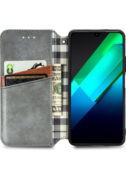 Infinix Not 12 Için Kılıf Deri Kılıf Cüzdan Fonksiyonu Kapak Çevirin Moda (Yurt Dışından)