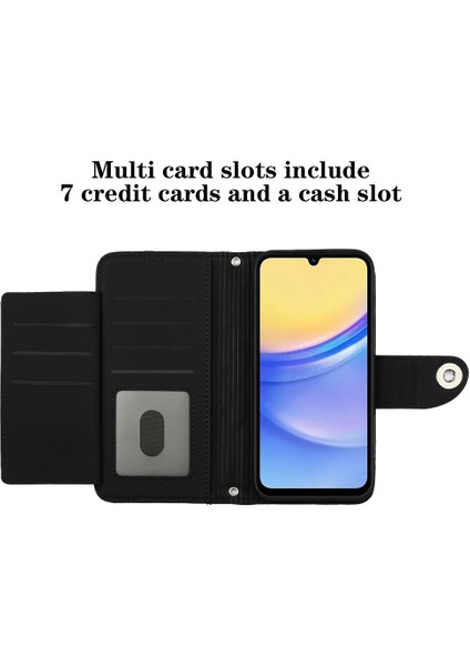 Samsung Galaxy A25 5g Için Kılıf Cüzdan Kapak Darbeye Şık Koruyucu (Yurt Dışından)