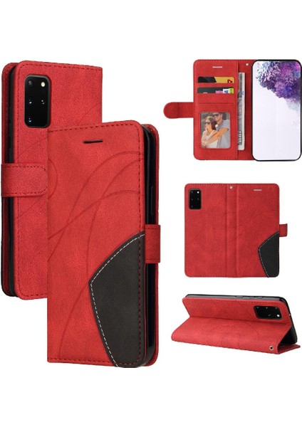 Samsung Galaxy S20 Artı Kart Yuvası Standı ile Iki Renkli Dikiş (Yurt Dışından) modelleri