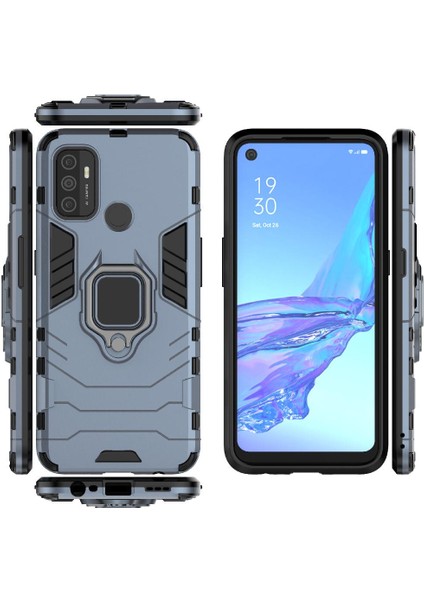 Oppo A53 4g Için Kılıf 360 &deg; Dönen Halka Darbeye Kapak Askeri Damla (Yurt Dışından)