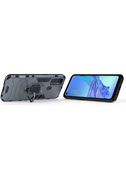 Oppo A53 4g Için Kılıf 360 &deg; Dönen Halka Darbeye Kapak Askeri Damla (Yurt Dışından)