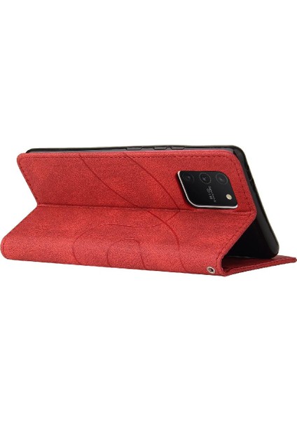 Samsung Galaxy S10 Lite Kickstand Koruyucu Iki Renkli Dikiş Için Kılıf (Yurt Dışından)