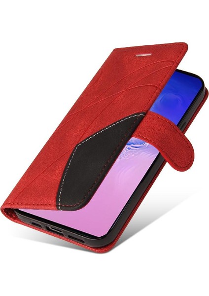 Samsung Galaxy S10 Lite Kickstand Koruyucu Iki Renkli Dikiş Için Kılıf (Yurt Dışından)