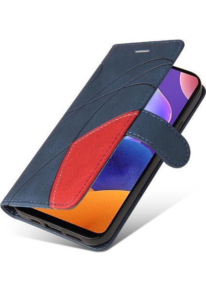 SZY Mall Samsung Galaxy Kickstand Kickstand Koruyucu Iki Renkli Dikiş Pu (Yurt Dışından)