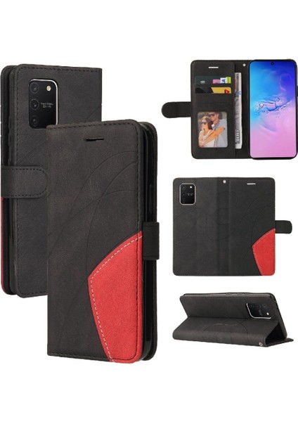 Samsung Galaxy S10 Lite Kickstand Koruyucu Iki Renkli Dikiş Için Kılıf (Yurt Dışından)