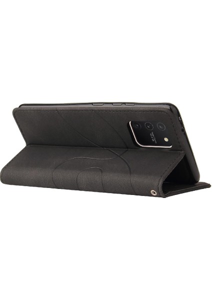 Samsung Galaxy S10 Lite Kickstand Koruyucu Iki Renkli Dikiş Için Kılıf (Yurt Dışından)