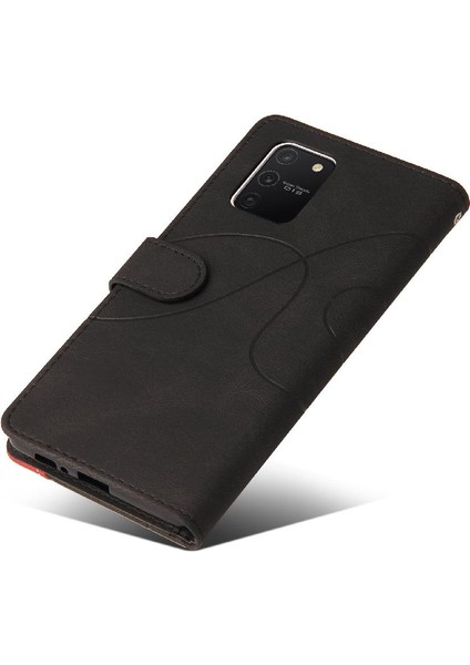 Samsung Galaxy S10 Lite Kickstand Koruyucu Iki Renkli Dikiş Için Kılıf (Yurt Dışından)