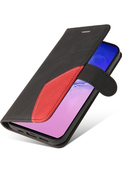 Samsung Galaxy S10 Lite Kickstand Koruyucu Iki Renkli Dikiş Için Kılıf (Yurt Dışından)