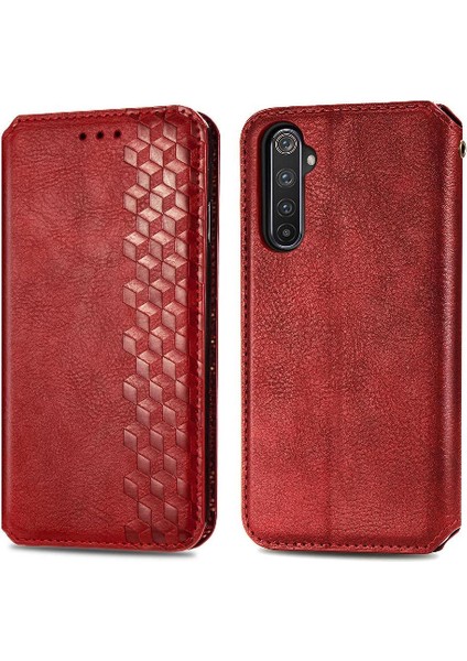 Oppo Realme 6 Pro Deri Kılıf Için Kılıf Moda Tasarımı Zarif Iş (Yurt Dışından)
