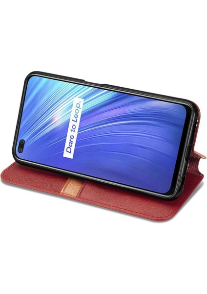 Oppo Realme 6 Pro Deri Kılıf Için Kılıf Moda Tasarımı Zarif Iş (Yurt Dışından) fiyatları