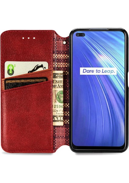 Oppo Realme 6 Pro Deri Kılıf Için Kılıf Moda Tasarımı Zarif Iş (Yurt Dışından) indirimleri