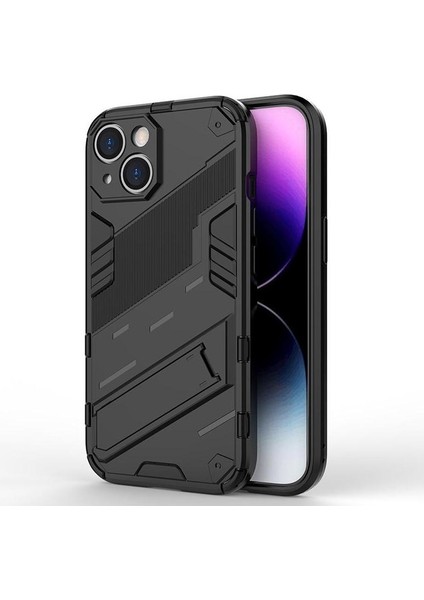 Iphone 15 Için Sağlam Askeri Koruyucu Kapak Kickstand (Yurt Dışından)