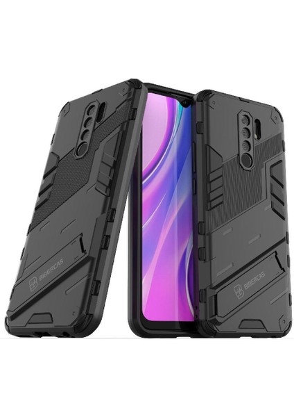 Xiaomi Redmi 9 Kickstand Koruyucu Kapak Sağlam Askeri (Yurt Dışından)