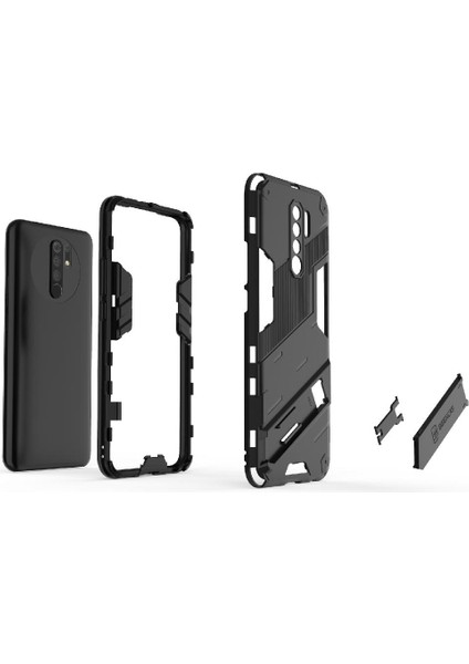 Xiaomi Redmi 9 Kickstand Koruyucu Kapak Sağlam Askeri (Yurt Dışından) indirimleri