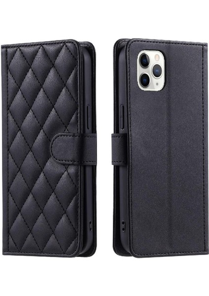 Iphone 11 Için Telefon Kılıfı Pro Max Manyetik Kart Yuvaları Tutucu Kafes Flip (Yurt Dışından)