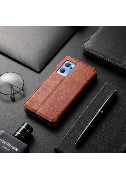 Oppo Oppo 7 5g Cüzdan Fonksiyonu Için Kılıf Deri Kılıf Zarif Iş (Yurt Dışından)