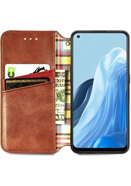 Oppo Oppo 7 5g Cüzdan Fonksiyonu Için Kılıf Deri Kılıf Zarif Iş (Yurt Dışından)