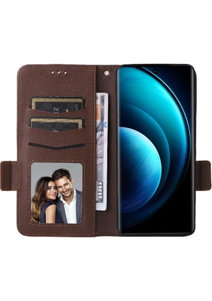 Vivo X100 Pro Manyetik Yan Toka Cüzdan Pu Deri Kart Yuvaları Için Kılıf (Yurt Dışından) modelleri