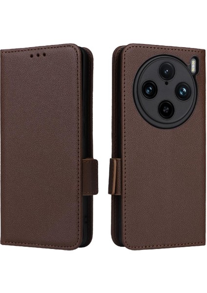 Vivo X100 Pro Manyetik Yan Toka Cüzdan Pu Deri Kart Yuvaları Için Kılıf (Yurt Dışından) indirimleri