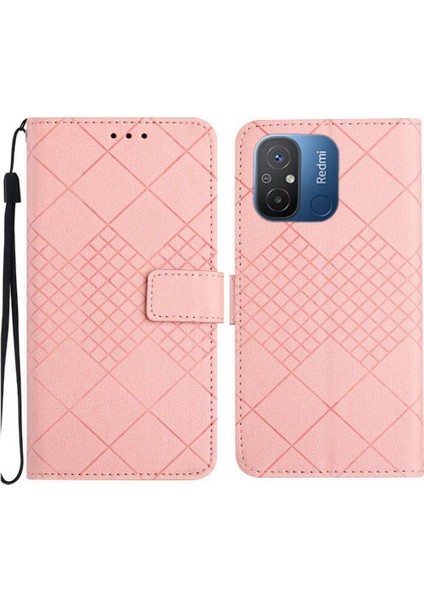 Xiaomi Redmi 12C Manyetik Kapak Elmas Kabartmalı Kart Yuvası Için Flip Case (Yurt Dışından)