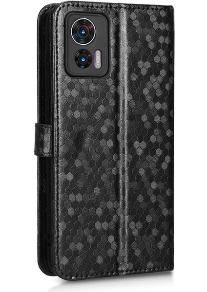 Motorola Kenar 30 Neo Geometrik Desen Deri Cüzdan Kapak Için Kılıf (Yurt Dışından) modelleri