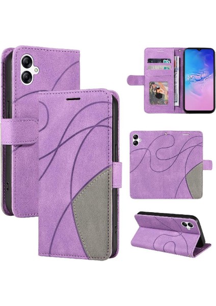 Samsung Galaxy A05 Kickstand Koruyucu Kart Yuvası Standı Pu (Yurt Dışından)