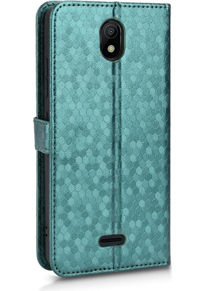 Nokia C100 Için Geometrik Desen Deri Cüzdan Kapak Manyetik Toka (Yurt Dışından) modelleri