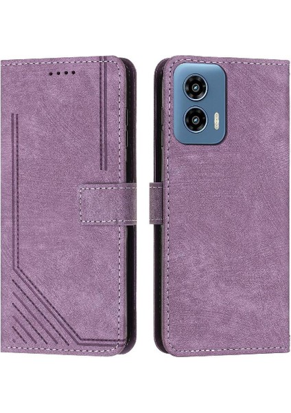 Motorola Moto G 5g 2024 Darbeye Kapak Kapak Yan Toka Pu (Yurt Dışından)