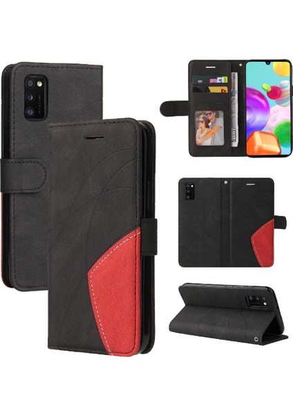 Kart Yuvası Standı Kickstand Koruyucu Pu ile Samsung Galaxy Case Için Kılıf (Yurt Dışından)