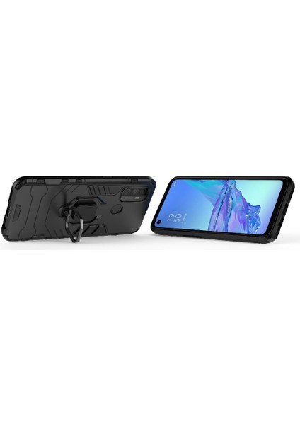 Oppo A53 4g Için Kılıf 360 &deg; Dönen Halka Darbeye Kapak Askeri Damla (Yurt Dışından)