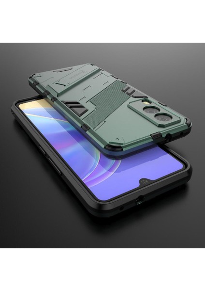Vivo V21E 5g Kickstand Koruyucu Kapak Sağlam Askeri Için Kılıf (Yurt Dışından) modelleri