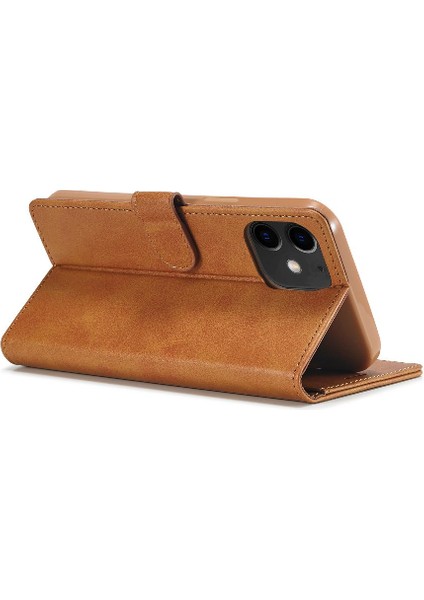 Tutucu Kart Yuvaları ile iphone 12 Mini Için Kılıf Cüzdan Buzağı Doku Flip (Yurt Dışından)