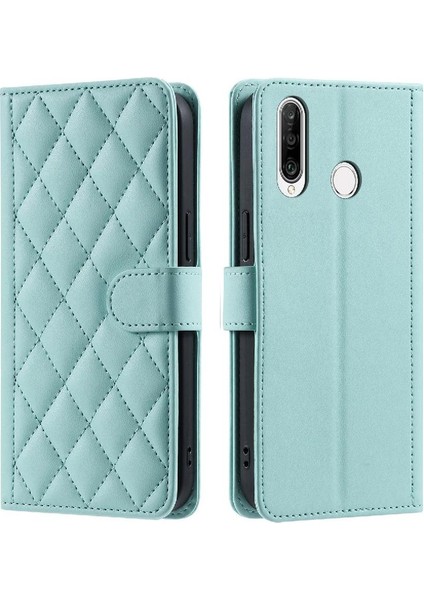 Huawei P30 Lite Kafes Flip Folio Cüzdan Için Telefon Kılıfı El Kayışı Kartı (Yurt Dışından)