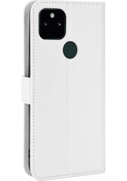 Google Piksel 5A 5g Kickstand Manyetik Cüzdan Kart Tutucu Kapak Için Kılıf (Yurt Dışından)